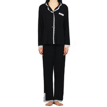 Load image into Gallery viewer, Ultra Soft Lace PJ Set Black
