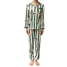 Load image into Gallery viewer, Women Lazy Dolphins playful panda pattern pajamas set
