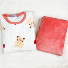 Load image into Gallery viewer, Coral Bear PJ Set
