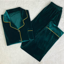 Load image into Gallery viewer, Emerald Velvet PJ Set
