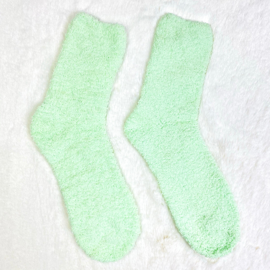 Mint Fluffy Socks