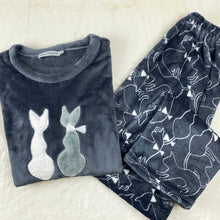 Load image into Gallery viewer, Grey Couple Kitty PJ Set (Men)
