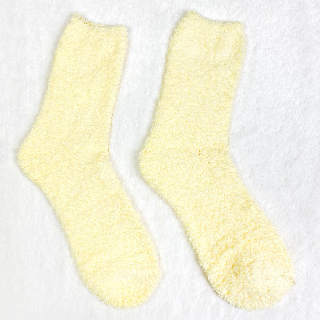 Buttermilk Fluffy Socks