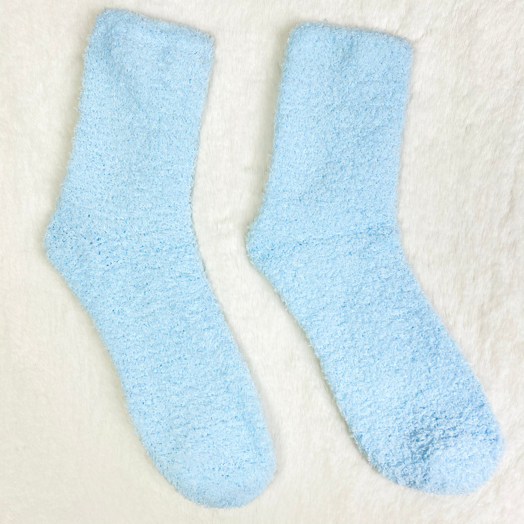 Baby Blue Fluffy Socks