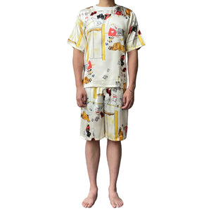 Men Lazy Dolphins Elephant Pajamas Set