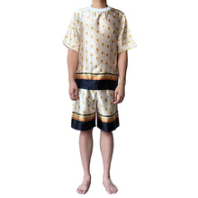 Load image into Gallery viewer, Men Lazy Dolphins Royal Corn short sleeve pajamas set

