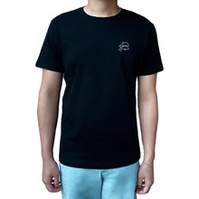 Load image into Gallery viewer, Men Black Lazy Dolphins T-Shirt with embroidered branding logo
