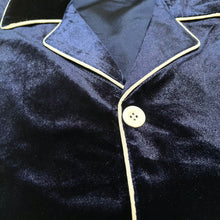Load image into Gallery viewer, Classic Midnight Blue Velvet PJ Set (Women)
