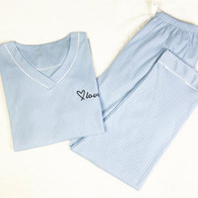 Load image into Gallery viewer, LOVE V-Neck &amp; Jogger Set (Baby Blue)
