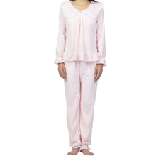 Load image into Gallery viewer, Ruffle-Collar PJ Set Sakura Pink
