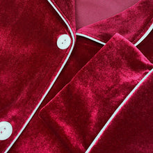 Load image into Gallery viewer, Classic Wine Red Velvet PJ Set (Women)
