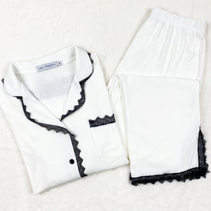 Ultra Soft Lace PJ Set White