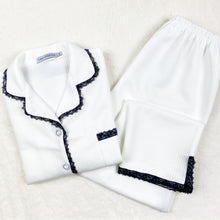 Load image into Gallery viewer, Winter Lace Quilted PJ Set White
