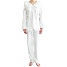 Load image into Gallery viewer, Ruffle-Collar PJ Set White
