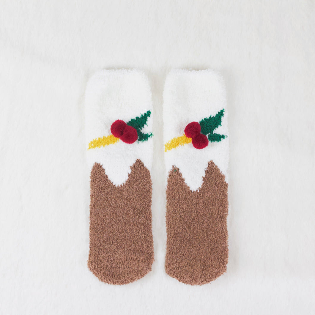 Holly Fluffy Socks