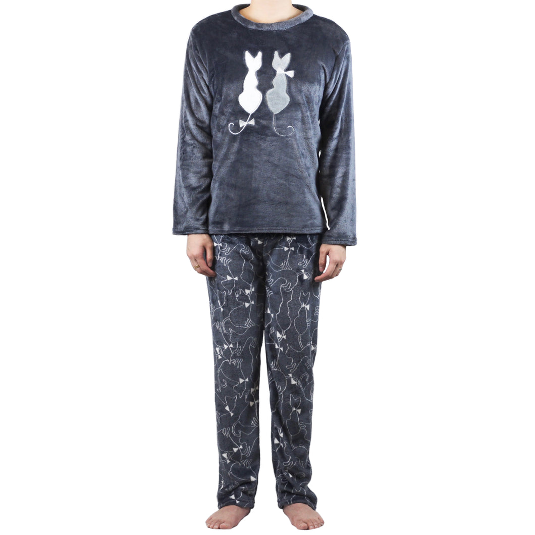 Grey Couple Kitty PJ Set (Men)